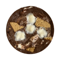 chocolate brownie with marshmallow and graham cracker